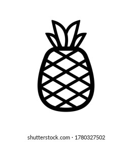 pineapple fruit food icon vector 