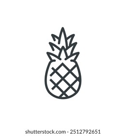 Pineapple fruit food icon, vector illustration