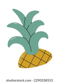 Desperdicio de alimentos de piña Icono plano Basura orgánica clasificada. Ilustración del vector