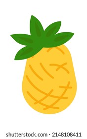 Pineapple fruit. Healthy Food. Vector illustration