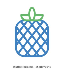 Pineapple fruit icon. Concept of healthy eating and tropical fruit.