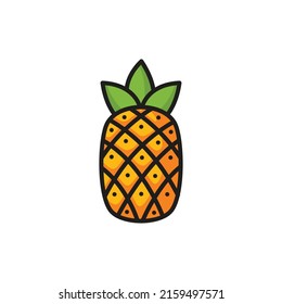 Pineapple fruit icon design vector