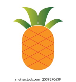 Ícone de fruta de abacaxi. fruta fresca isolada em fundo branco. ilustração vetorial.