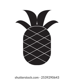 Ícone de fruta de abacaxi. fruta fresca isolada em fundo branco. ilustração vetorial.