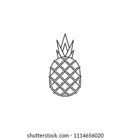 Pineapple fruit icon illustration
