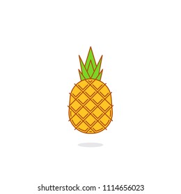 Pineapple fruit icon illustration