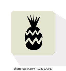 
pineapple fruit icon. illustration of a pineapple fruit in a flat style. black pineapple. vector icon