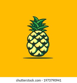 Pineapple fruit icon logo vector design template