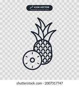 pineapple fruit icon symbol template for graphic and web design collection logo vector illustration