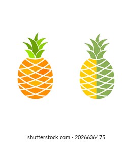 Pineapple fruit icon template vector  illustration design