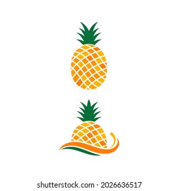 Pineapple fruit icon template vector  illustration design