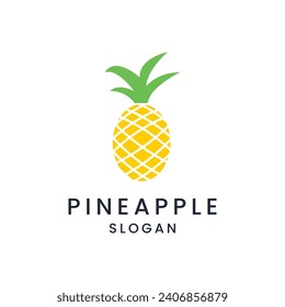 Pineapple fruit icon template vector illustration design