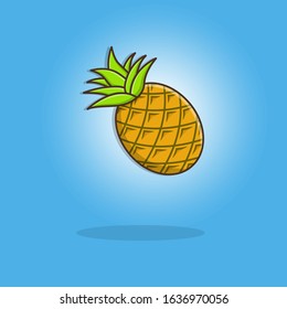 Pineapple Fruit Icon Vector Design 