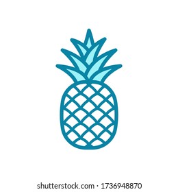 pineapple - fruit icon vector design template