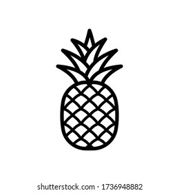 piña - plantilla de diseño de vectores de iconos de frutas