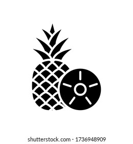 piña - plantilla de diseño de vectores de iconos de frutas