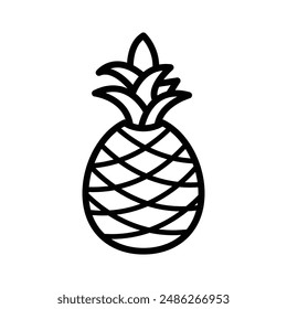 Pineapple fruit icon vector design illustration