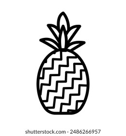 Pineapple fruit icon vector design illustration