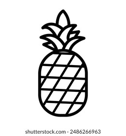 Pineapple fruit icon vector design illustration