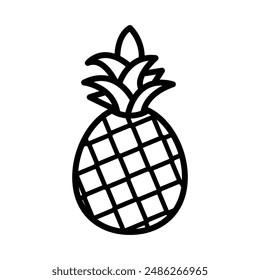 Pineapple fruit icon vector design illustration