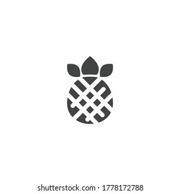 pineapple, fruit icon vector illustration