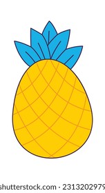 Pineapple Fruit Icon Vector Illustration