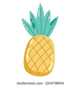 pineapple fruit icon white background