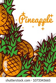 pineapple fruit juicy sweet poster