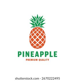 Vetor de modelo de design de logotipo de fruta de abacaxi