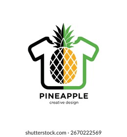 Vetor de modelo de design de logotipo de fruta de abacaxi