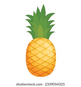 pineapple fruit on white background icon isolated