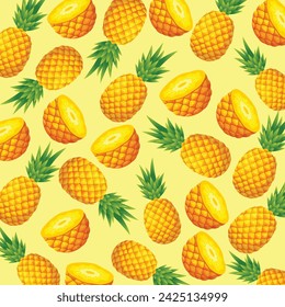 Pineapple fruit pattern background design