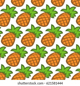 Pineapple Fruit Seamless Background Pattern