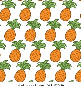 Pineapple Fruit Seamless Background Pattern