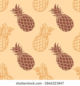 pineapple fruit seamless background print. repeat pattern background design