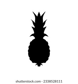 	
Pineapple fruit silhouette. Summer fruits for healthy lifestyle. Vector illustration cartoon flat icon isolated on white. Editable graphic resources for many purposes.