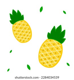 Ananas-Früchte, einfache flache Abbildung