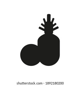 pineapple fruit sketch icon on white background