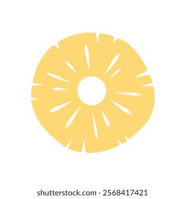 Pineapple fruit slice. Vector illustration