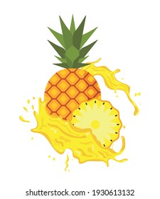 pineapple fruit splash juice fresh