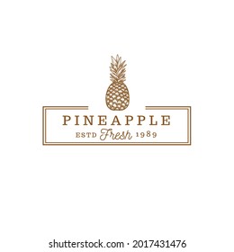pineapple fruit store vintage logo