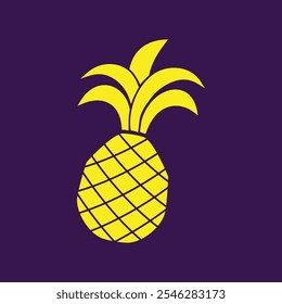 Pineapple Fruit trendy artwork lovely abstract vector illustration colorful applied design.eps