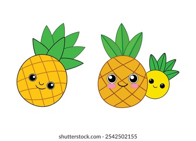 Pineapple Fruit Vector art Illustration