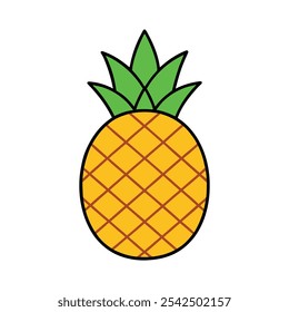 Pineapple Fruit Vector art Illustration
