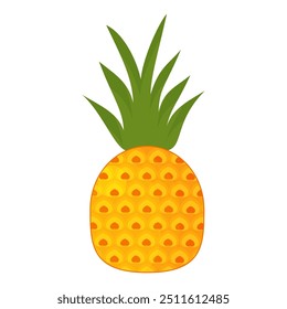 pineapple fruit vector. pineapple fruit vector collection. pineapple fruit illustration in flat style. fresh summer fruit.