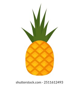 pineapple fruit vector. pineapple fruit vector collection. pineapple fruit illustration in flat style. fresh summer fruit.