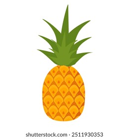 Ananasfruchtvektor. Ananas-Frucht-Vektorsammlung. Ananas Frucht Illustration im flachen Stil. frische Sommerfrüchte.