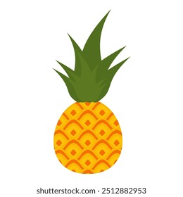pineapple fruit vector. pineapple fruit vector collection. pineapple fruit illustration in flat style. fresh summer fruit.