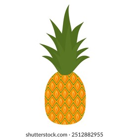 pineapple fruit vector. pineapple fruit vector collection. pineapple fruit illustration in flat style. fresh summer fruit.