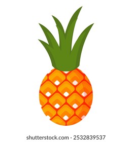 Vector de fruta de piña. colección de Vector de fruta de piña. Ilustración de fruta de piña en estilo plano. fruta fresca de verano.